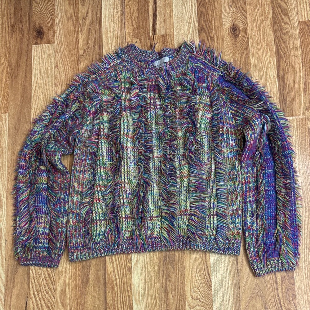 Stella McCartney fringe shag sweater size 14
